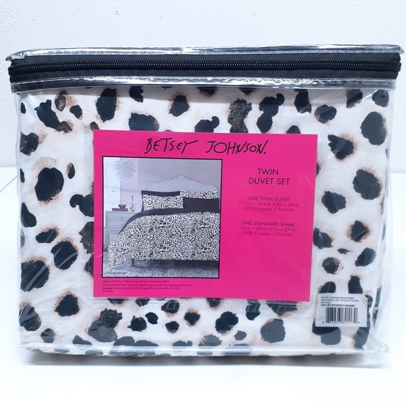 Betsey Johnson Water Leopard Print Duvet Cover & Sham Set Twin - Picture 3 of 10